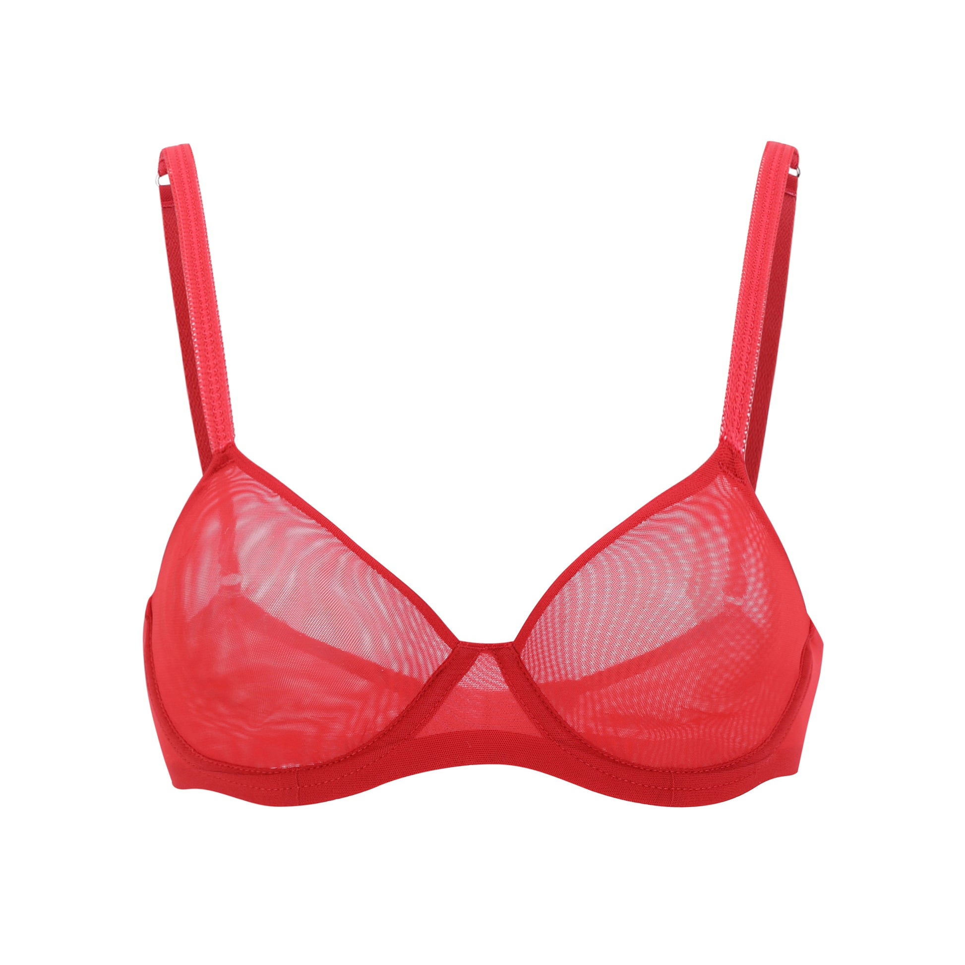 Breast and bra made with oranges or tangerines in bold red ladles